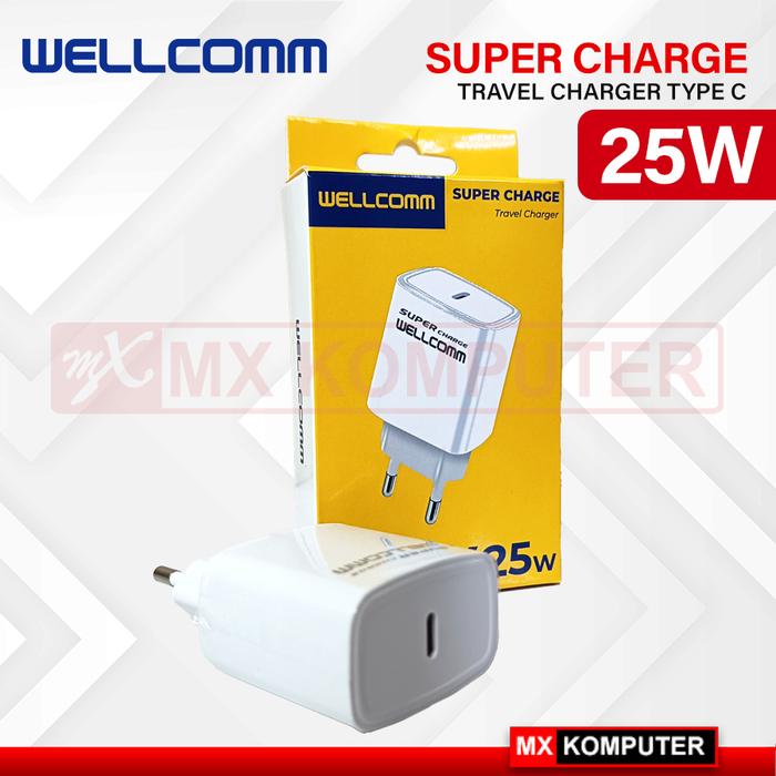 Wellcomm Super Charge 25W Type C Travel Charger