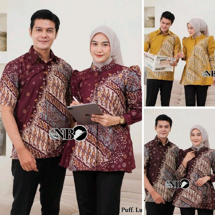 Atasan Batik Couple Blouse Batik Couple Modern Blouse Batik Kantor