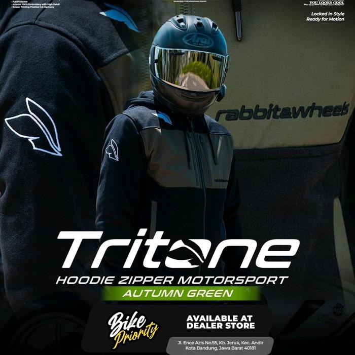 Rabbit And Wheels 'TRITONE' Hoodie Zipper Motosport