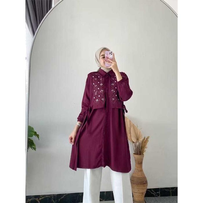 READY STOCK TUNIK SAVIA BORDIR BUNGA / TUNIK KATUN RAYON PREMIUM / DAISY TUNIK KOREAN / YESSA TUNIK 
