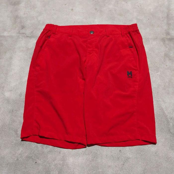 Celana pendek pria outdoor hiking gunung mlimited merah bekas