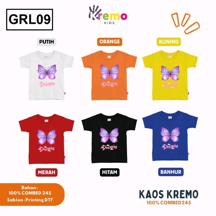 PREMIUM T-SHIRT BUTTERFLY GIRL SERIES – CANTIK, NYAMAN, DAN SPESIAL UNTUK SI KECIL!    Kode Produk: 