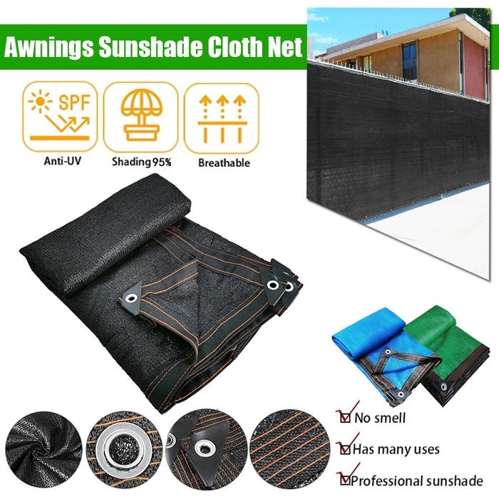 Promosi Terbatas !!! 8 pin Paranet 95% Sunshade Net Shading Ratejaring Tanaman HDPE 3Colors Outdoor