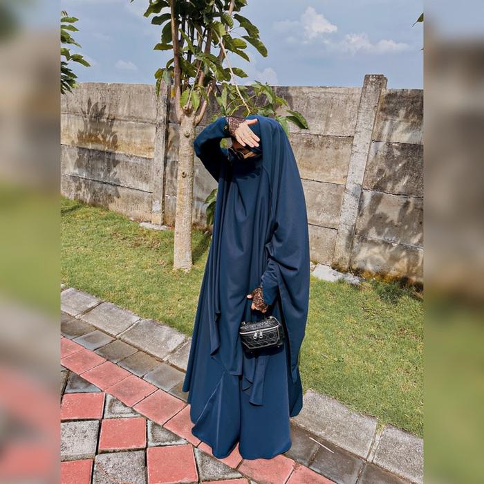 RAYA SERIES - YUMNA SET (ABAYA DAN FRENCH KHIMAR SYAR’I) / ABAYA UMROH DAN HAJI Syari Dress Lebaran 