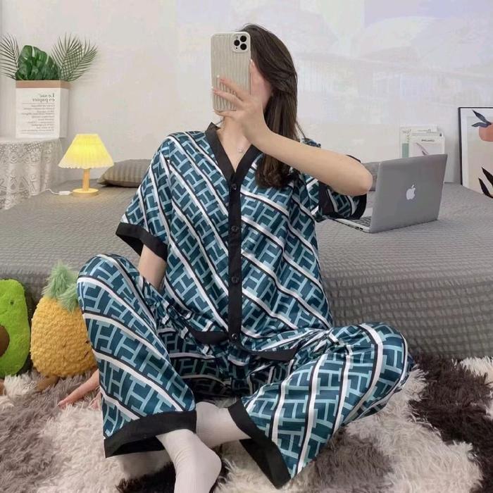 SC010 Piyama Satin Import Cp Pp Baju Tidur Wanita Premium