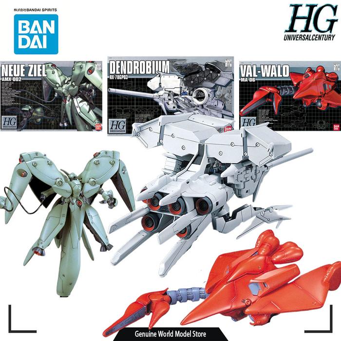 Bandai Kit Model asli HG AMX-014 DOVEN WOLF UNICORN 1/144 koleksi