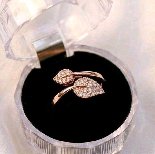 Cincin 2gram Model Daun Talas Perhiasan Fashion Wanita Elegan Hadiah Rings Bahan Premium Tidak Alerg