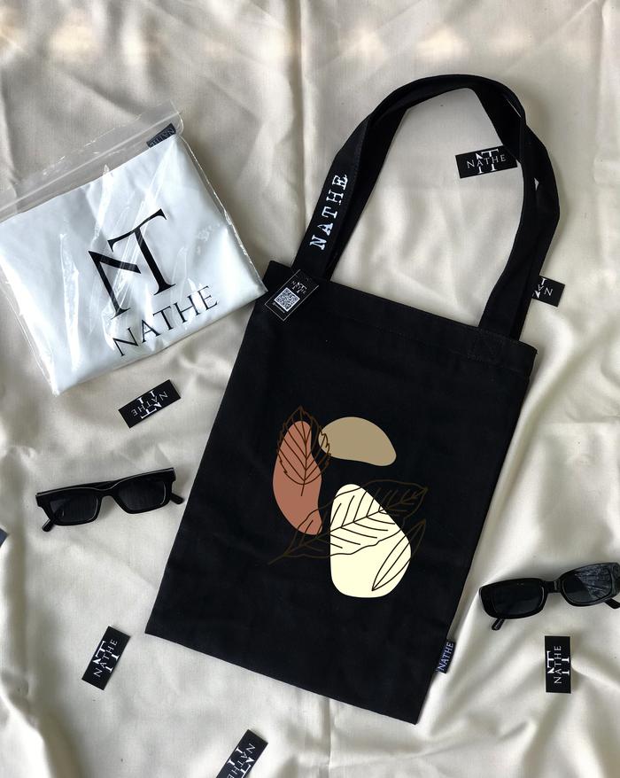 Totebag Daun Aesthetic terbarutas tote bag kanvas tebal tote bag pria wanita tote bag viral tas kuli