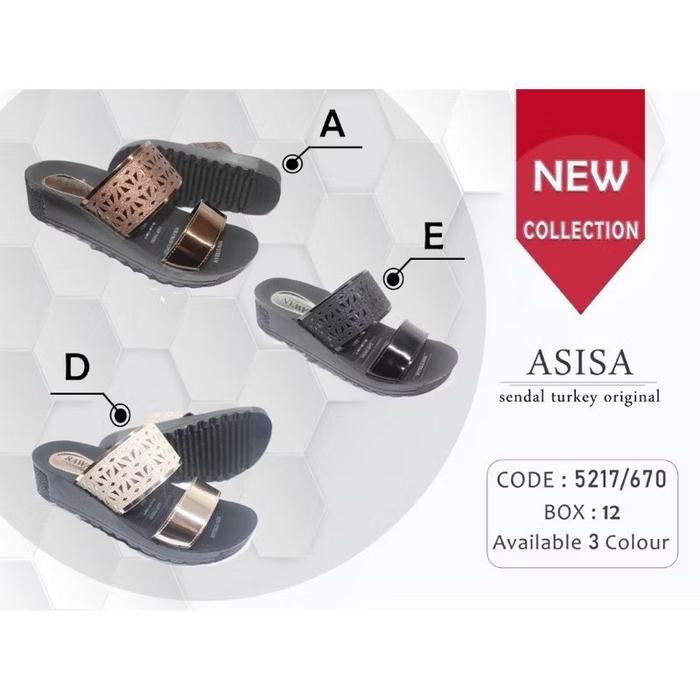 ASISA Sandal Turki Asisa 5217/670 Model Widges 4 cm Original dengan 3 Warna Tersedia