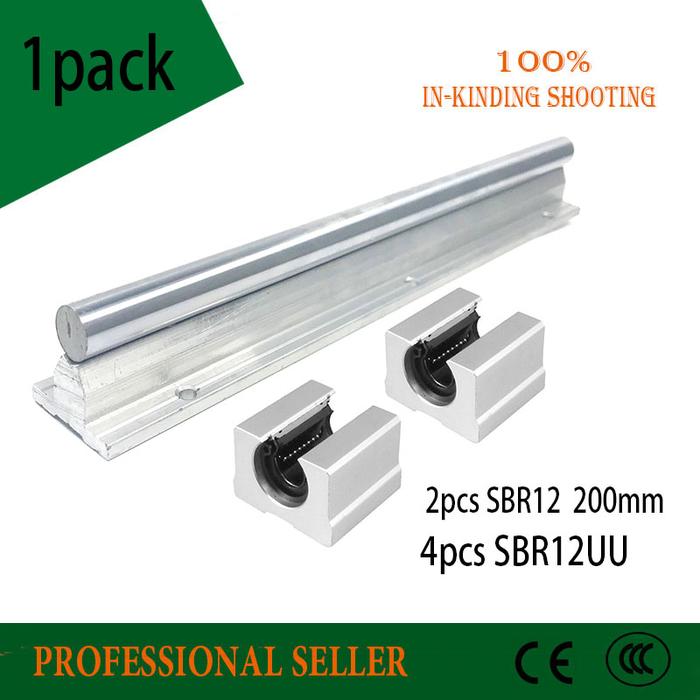 shaft 12mm Linear Rail linear bearing supported rails 2pcs Sbr12