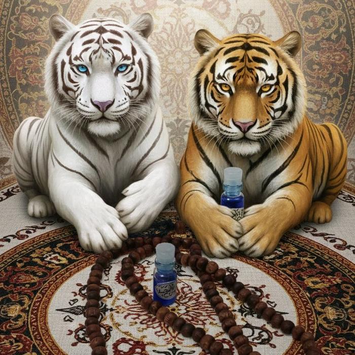 Tasbih Karomah 2 Khodam Macan Putih dan Macan Lodaya Bonus Minyak Perawatan untuk Kualitas Terbaik