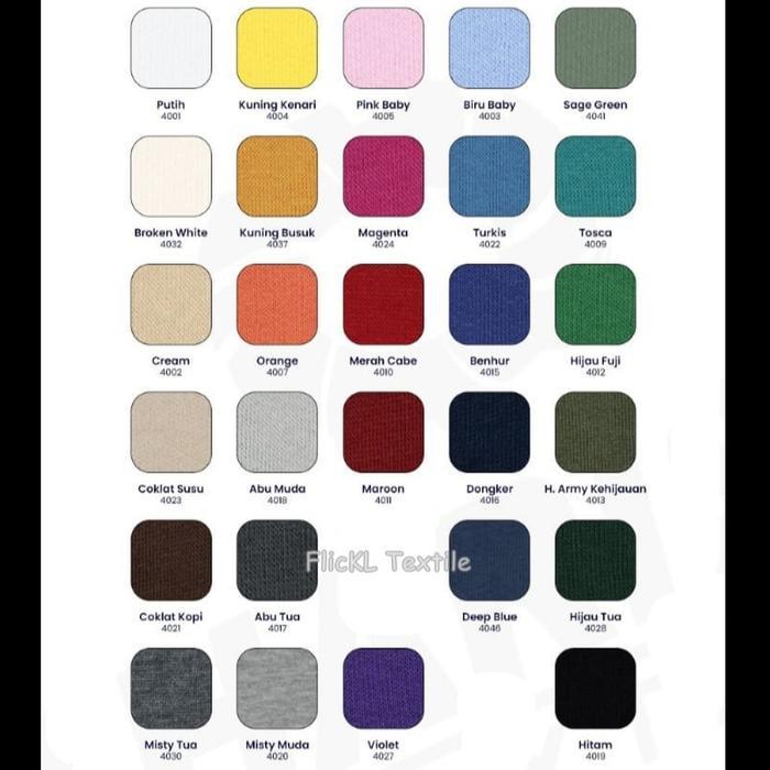 Bahan Kain Fleece CVC Cotton Katun Celana Jaket Training Sweater