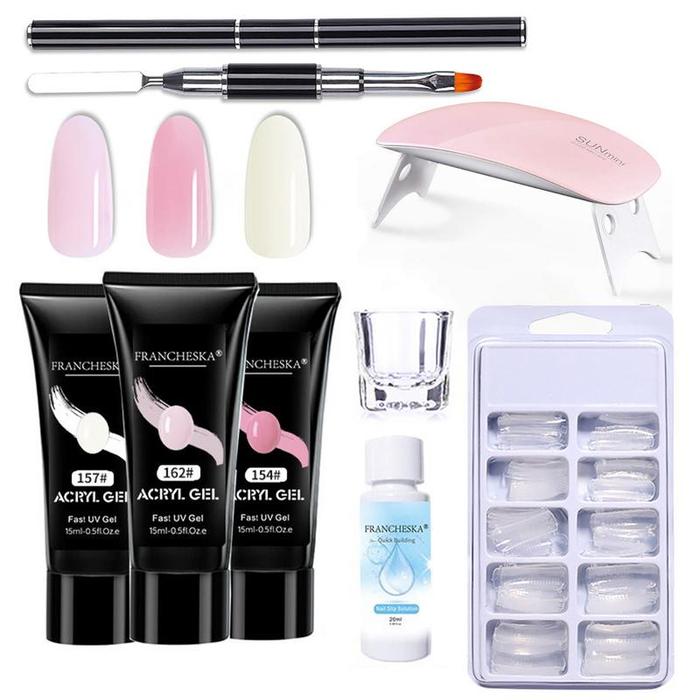 Nail Extension UV Gel Set Nail Polish Set Acrylic Kit Poly Nail Gel