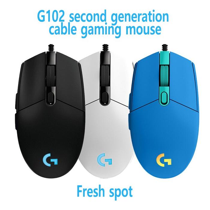 Logitech G102 Lightsync Wired Gaming Mouse Backlit Mechanica Side