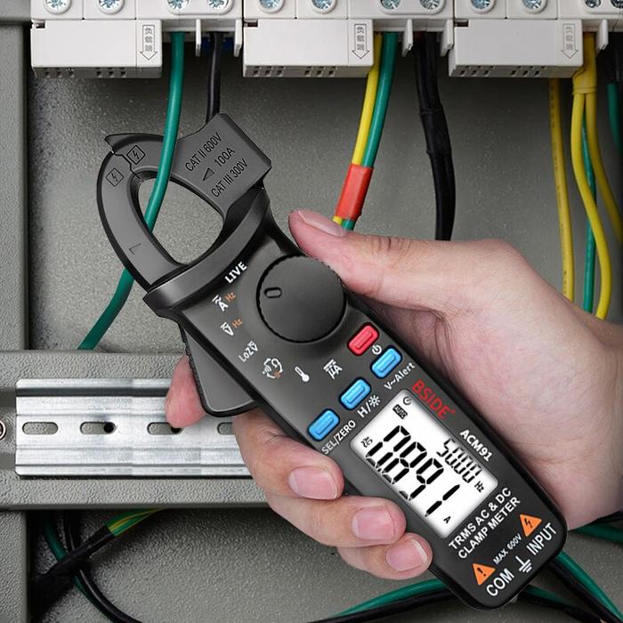 BSIDE Digital Clamp Meter 1mA High-Precision Ammeter Pliers True RMS