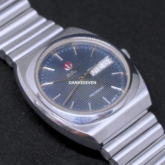 Rado President Voyager Day Date Automatic Swiss Navy Blue Dial 37mm Men Watch Jam Tangan Pria
