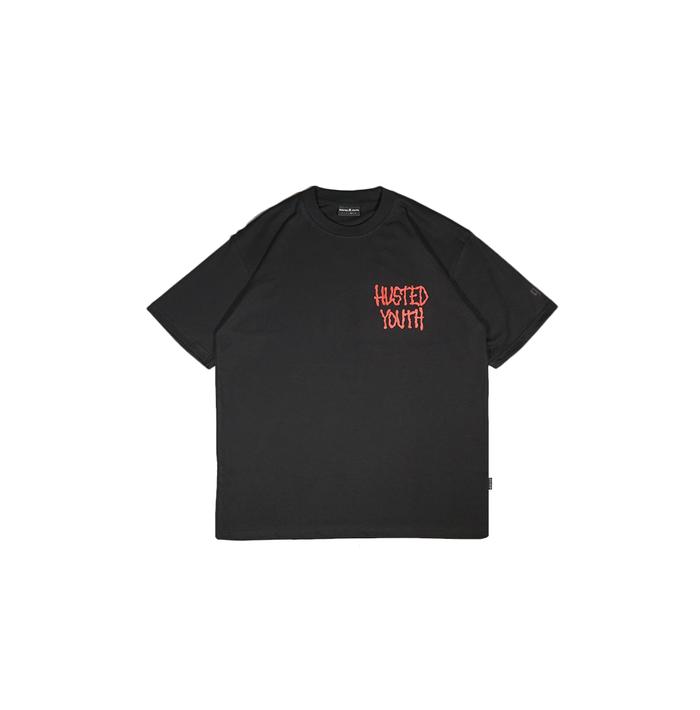 0226 KAOS HUSTED PISKET BLACK TSHIRT