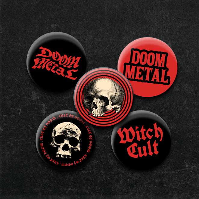 Pin Bros Band Doom Metal Sludge Metal / Pin Button Band