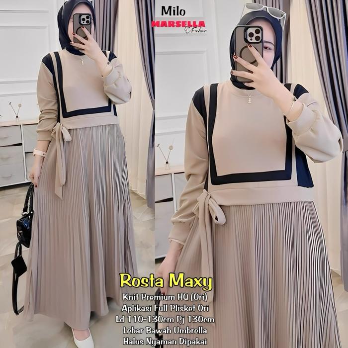 Rosita Maxi dress knit premium dress wanita