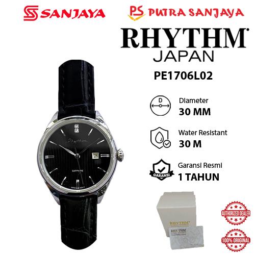 Jam Tangan Wanita RHYTHM PE1706L02 / PE1706L05 Original Garansi Resmi 1  tahun Leather Strap