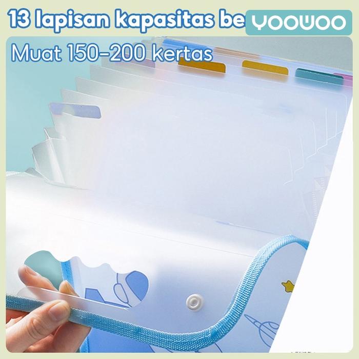 YooWoo File Organizer / penyimpanan berkas / folder portable / tempat kertas ujian