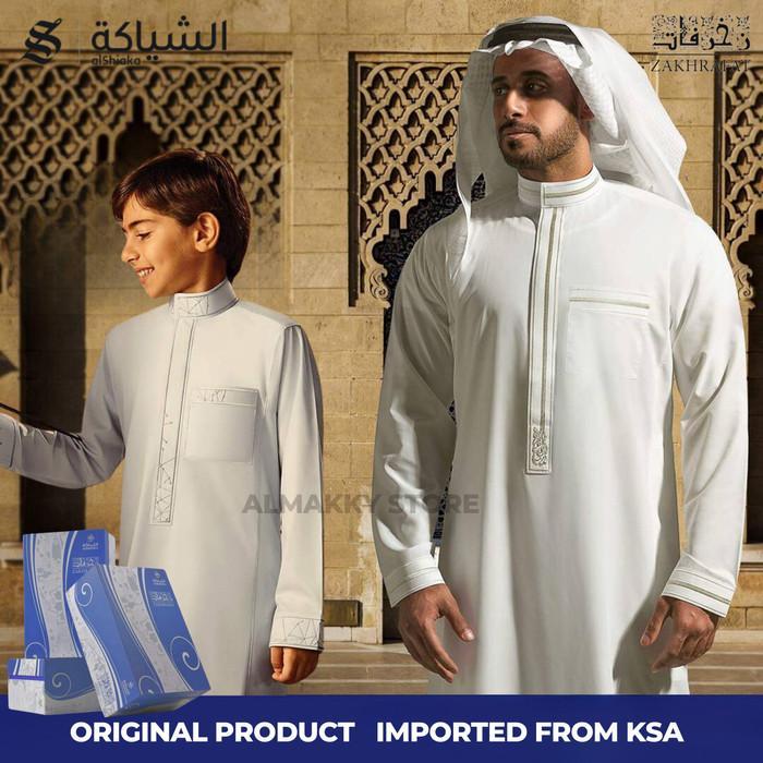 Zakhrafat By Rethobe Alshiaka - Jubah Gamis Pria Saudi Premium