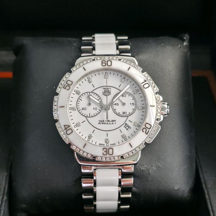 Jam Tangan Tag Heuer Formula 1 CAH1213 Ceramic dan Diamond Fullset Like New