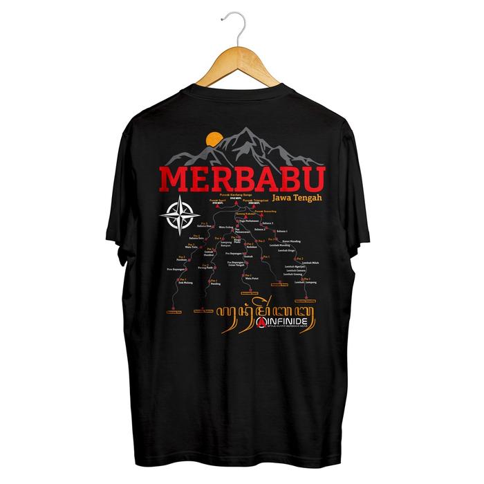 Infinide T-Shirt Original JALUR PENDAKIAN GUNUNG MERBABU Kaos Distro Limited Edition Cotton Combed 2
