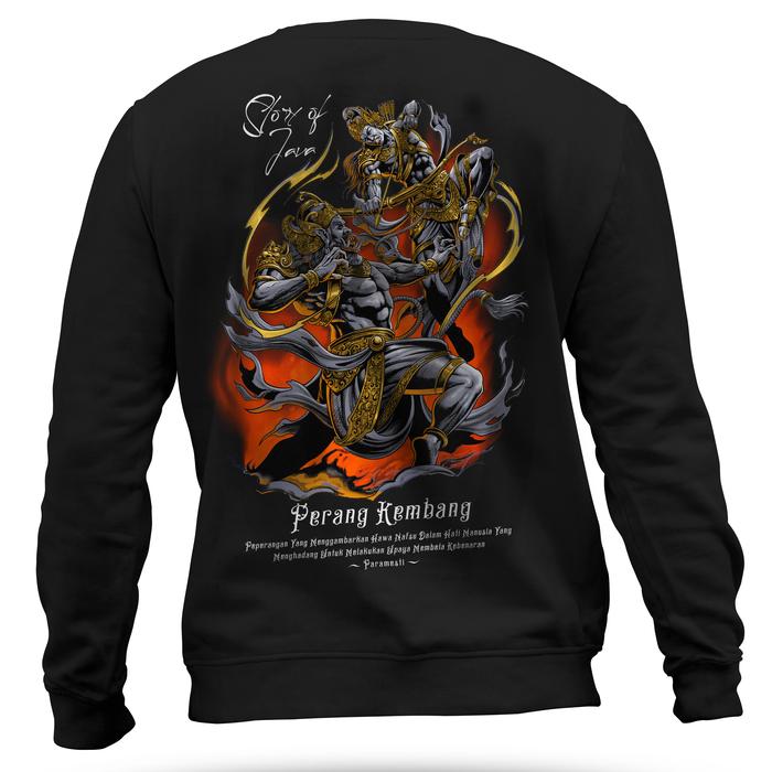 Paramesti Sweater Jawa Wayang Perang Kembang Sweater Budaya Jawa