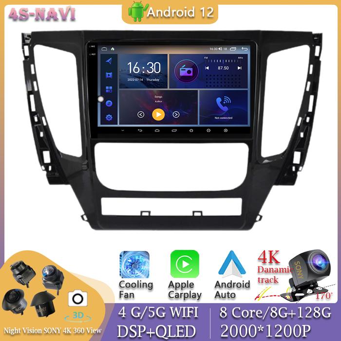 360 Camera Head Unit Android 12 Mitsubishi Pajero Sport 3 2020-2021