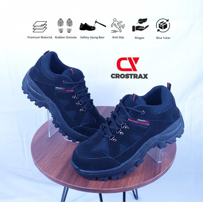 PROMO Harga Grosir Sepatu Boots Delta Tactical Pria Safety Crostrax Holton Ujung Besi Kulit Asli Sep