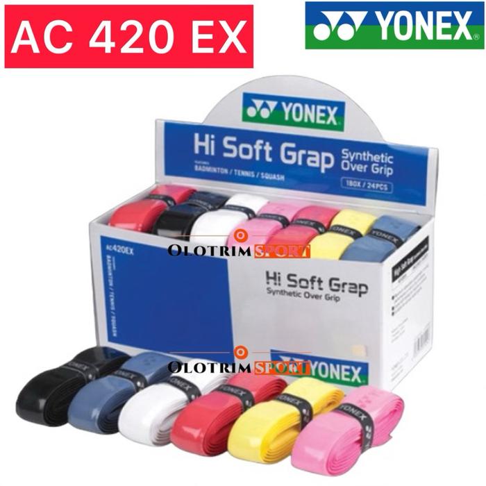 Grip Karet YONEX AC 420 EX Hi Soft Grap Synthetic Over Grip AC420 AC420EX Original