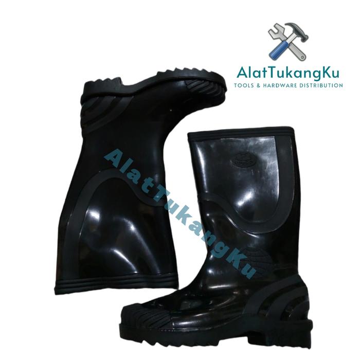 Sepatu Boot Hitam Proyek Safety Karet Picco Hart / Sepatu Boot Proyek Frt Murah / Sepatu Boots Proye