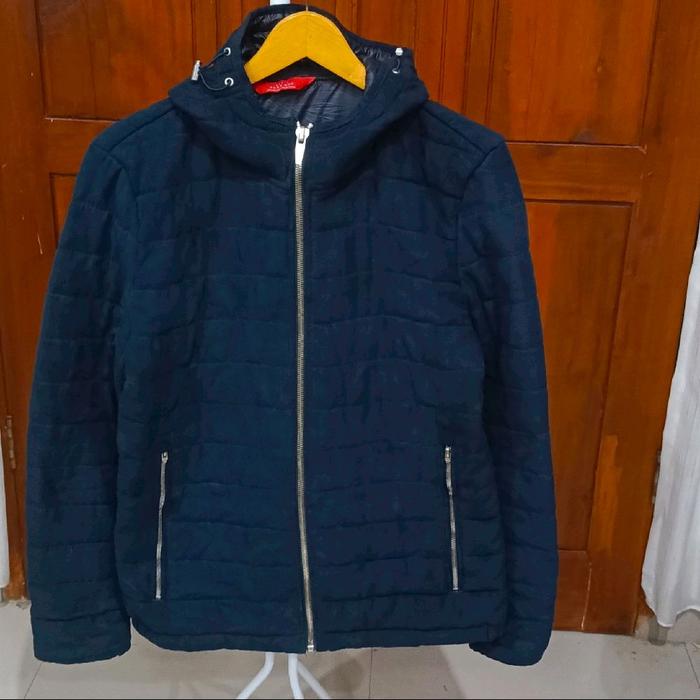 jaket puffer suede zara man