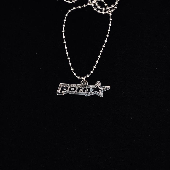 y2k style p*rnstar necklace