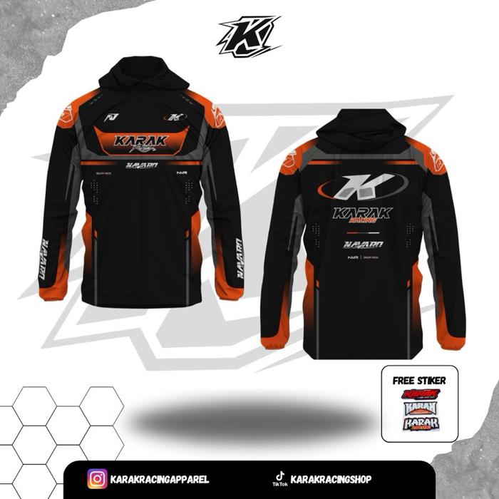 Jaket parasut V4 (karak racing)