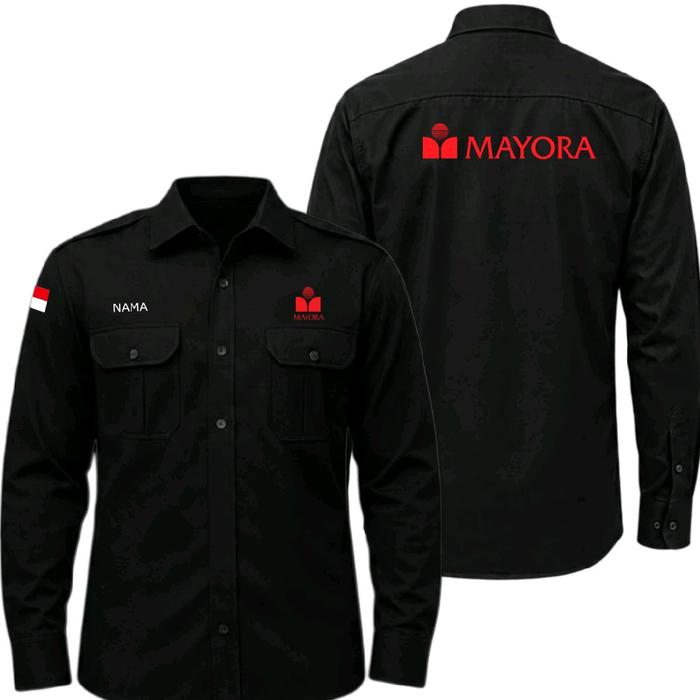 ready stok full bordir PT MAYORA INDONESIA kemeja pegawai MAYORA seragam pegawai MAYORA baju pegawai