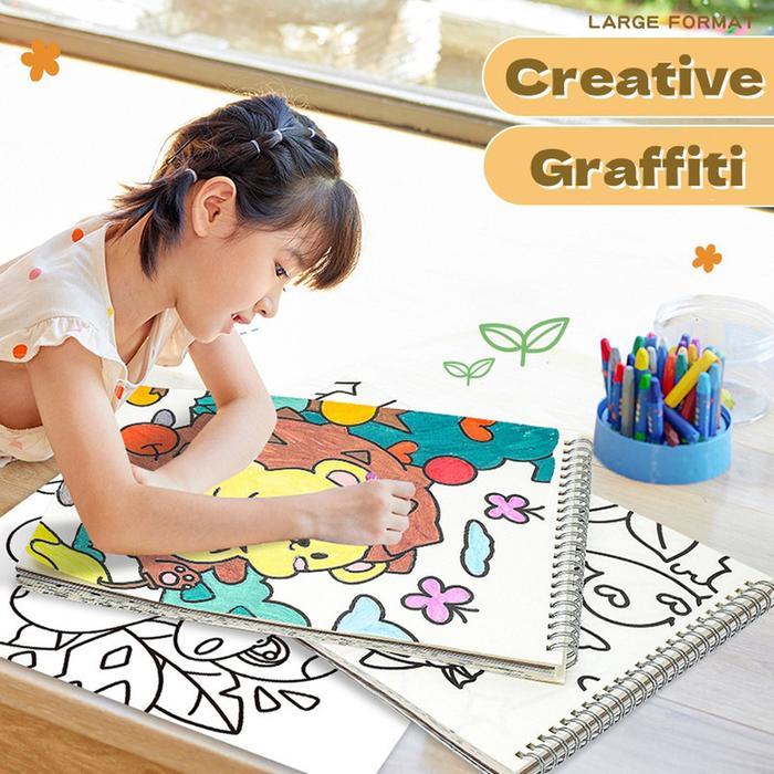 A4 Buku Gambar Mewarnai Anak Buku Grafiti Anak Siswa TK SD Belajar Mewarnai Sketchbook Berlaku Untuk