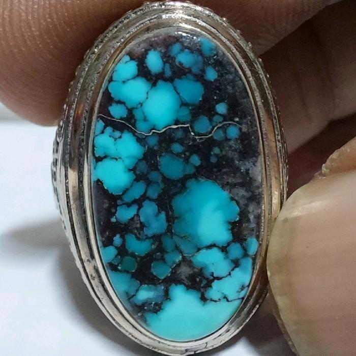 PIRUS PERSIA BIRU LAUT DWI WARNA EST DIM 21x11,5x6,5 RING 7
