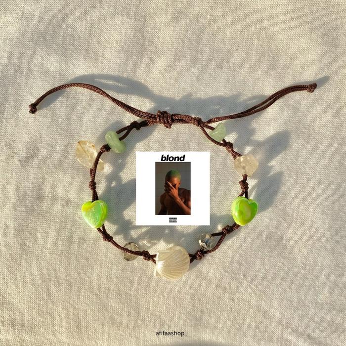 FRANK OCEAN BRACELET! “Pink + White” -Frank Ocean / Gelang Album Frank Ocean versi indo / Gelang tal