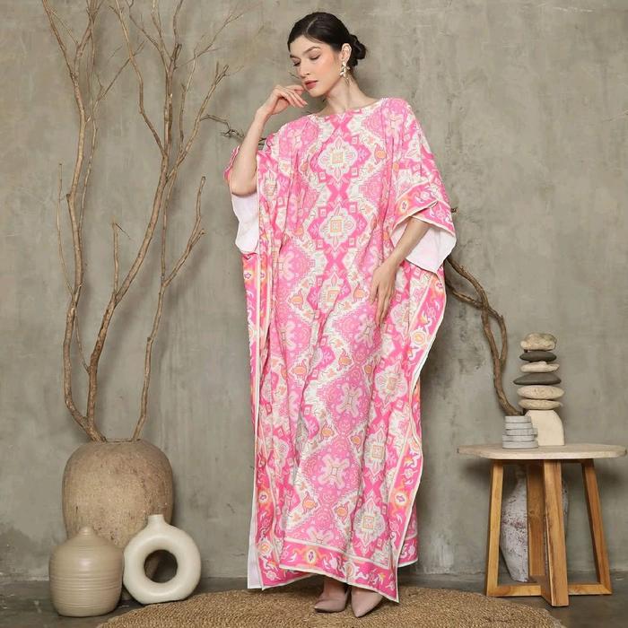 Kaftan Pink • Kaftan Pink Abstract • Kaftan Modern • Kaftan Jumbo • Long Kaftan Premium • Dress Pink