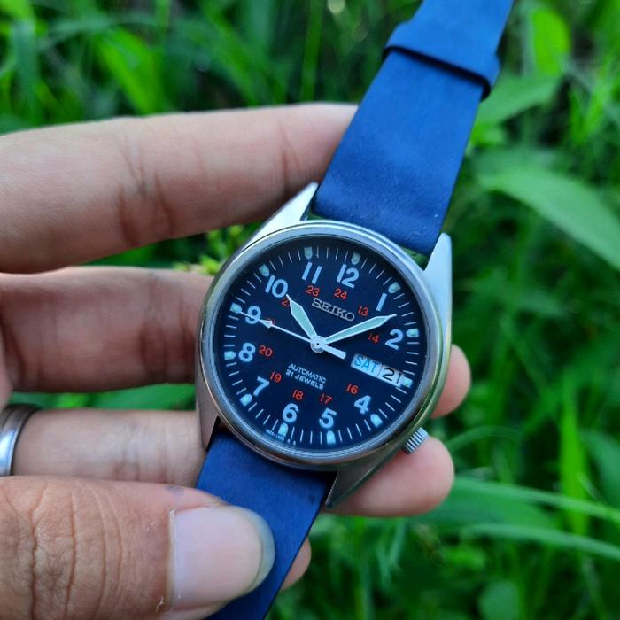 Seiko 5 Military Automatic SNX429K Pepsi Blue Red SNX429 7S26-00D0 Not SKX429 SNK807