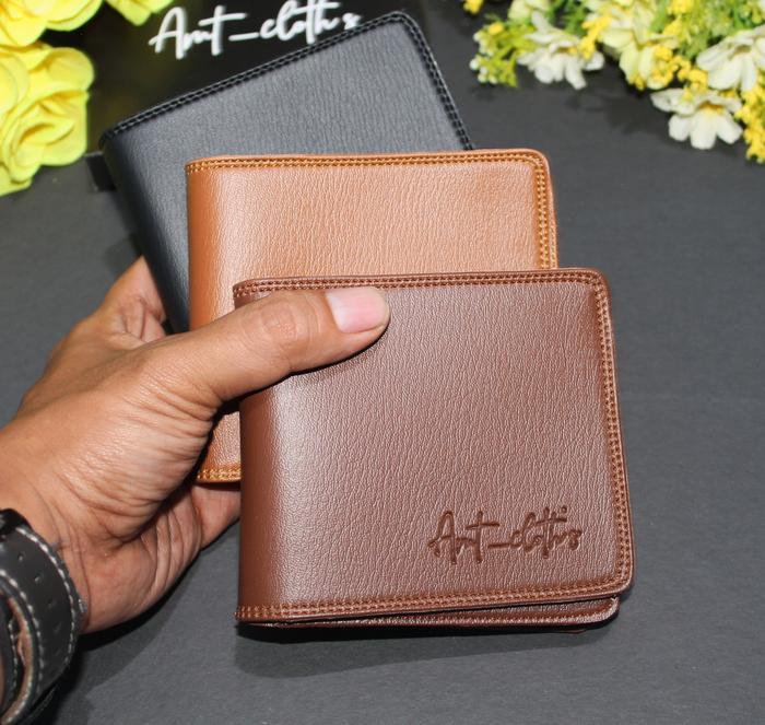 Cod//Promo 2022/Dompet Pria Semi Kulit//Keren Hitam Uang
