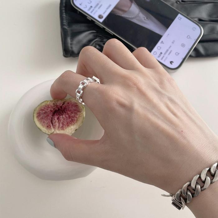 Cincin Titanium Silver Pria Stylish Keren