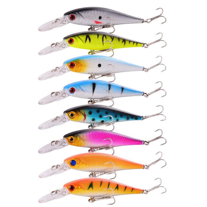 Jerkbait Minnow Hard Bait Fake Crankbait Fishing Lure Set Of Wobblers