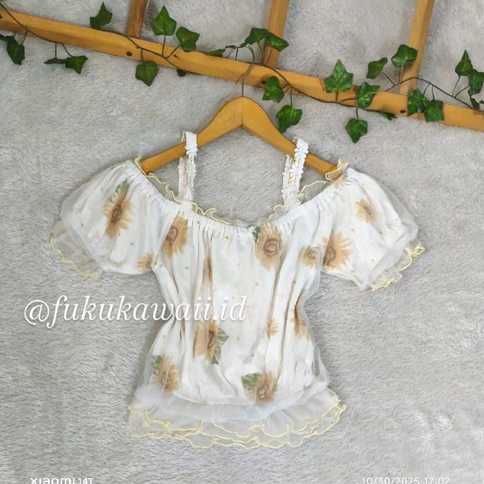 Lizlisa Sunflower Off shoulder top