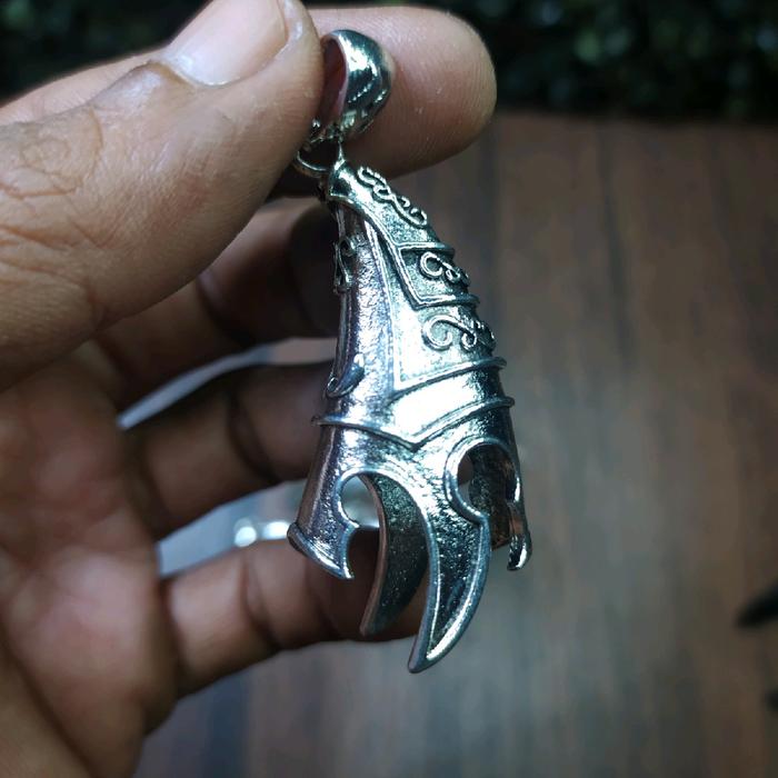 ring liontin untuk taring kalung liontin cowok cewek ring bandul taring gaya vintage