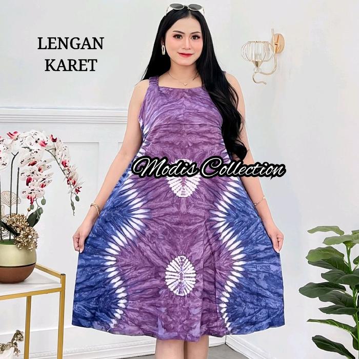 Daster Wanita Yukensi Karet Kaos Payung Super Jumbo Lengan Pendek Model Kutung Baju Tidur Bumil Kera