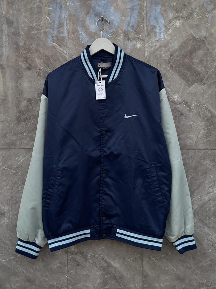 Varsity Jacket Vintage Nike Blue Luxury Style