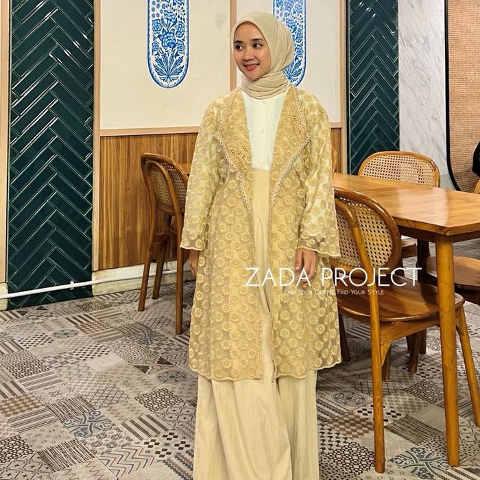 Arunika Outer | outer tile bordir motif bunga bunga kecil bahan import